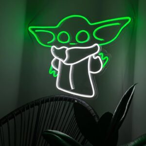 "Baby Joda / Grogu" Neon Led - obrazek 4