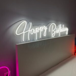 "Happy birthday" Neon Led - obrazek 2
