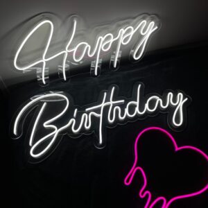 "Happy birthday" Neon Led - obrazek 3