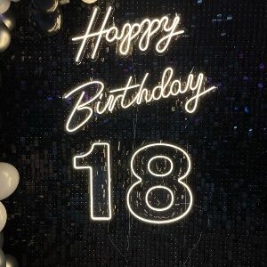 "Happy birthday" Neon Led - obrazek 3
