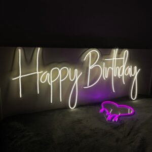"Happy birthday" Neon Led - obrazek 5