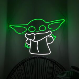 "Baby Joda / Grogu" Neon Led - obrazek 5