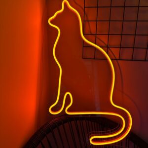 "Kot siedzący" Neon Led