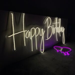 "Happy birthday" Neon Led - obrazek 3