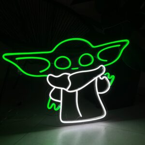 "Baby Joda / Grogu" Neon Led - obrazek 6
