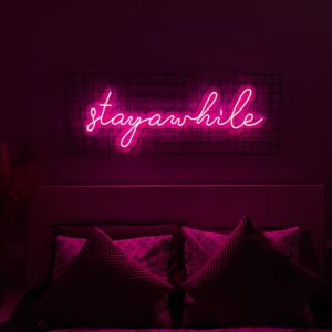 "Stay a while" Neon Led - obrazek 3