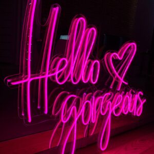 "Hello gorgeous" Neon Led - obrazek 3